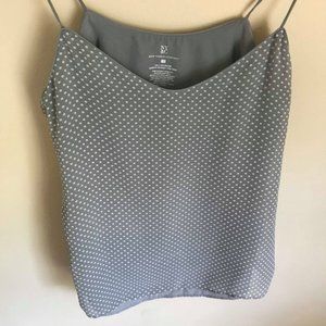 Like New NY & Co silky grey polka dot cami - XS